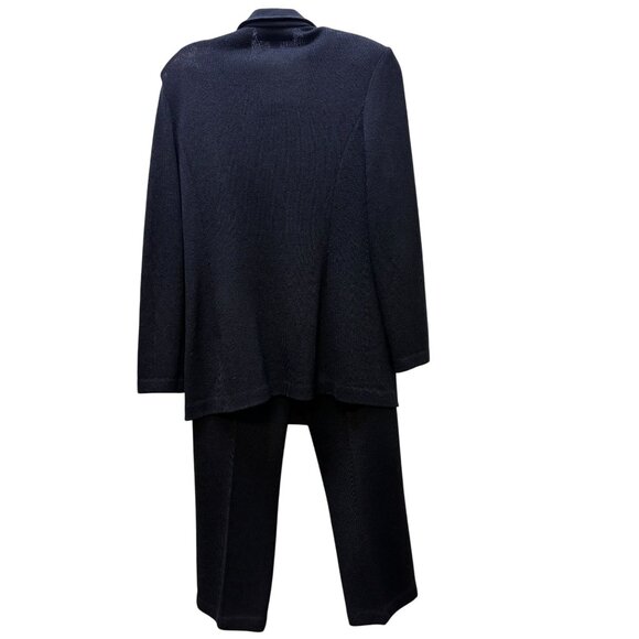St. John Knit Black Pant & Jacket Suit Set Size 4/6 2p - Picture 2 of 13
